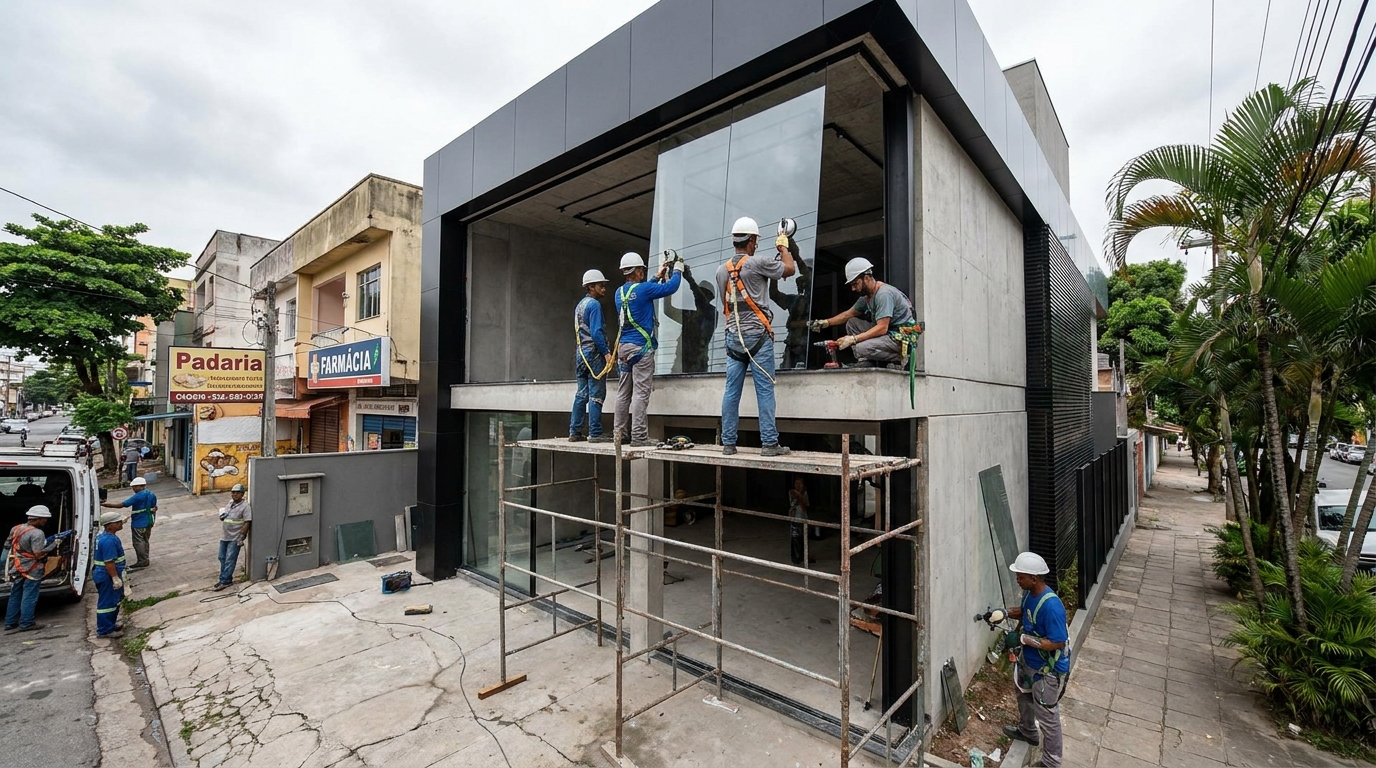 Fachada preta moderna em Serra-ES